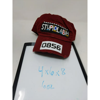 StupidLaBih Slideback Hat Embroidered Logo Kbethos Vintage Cap Red
