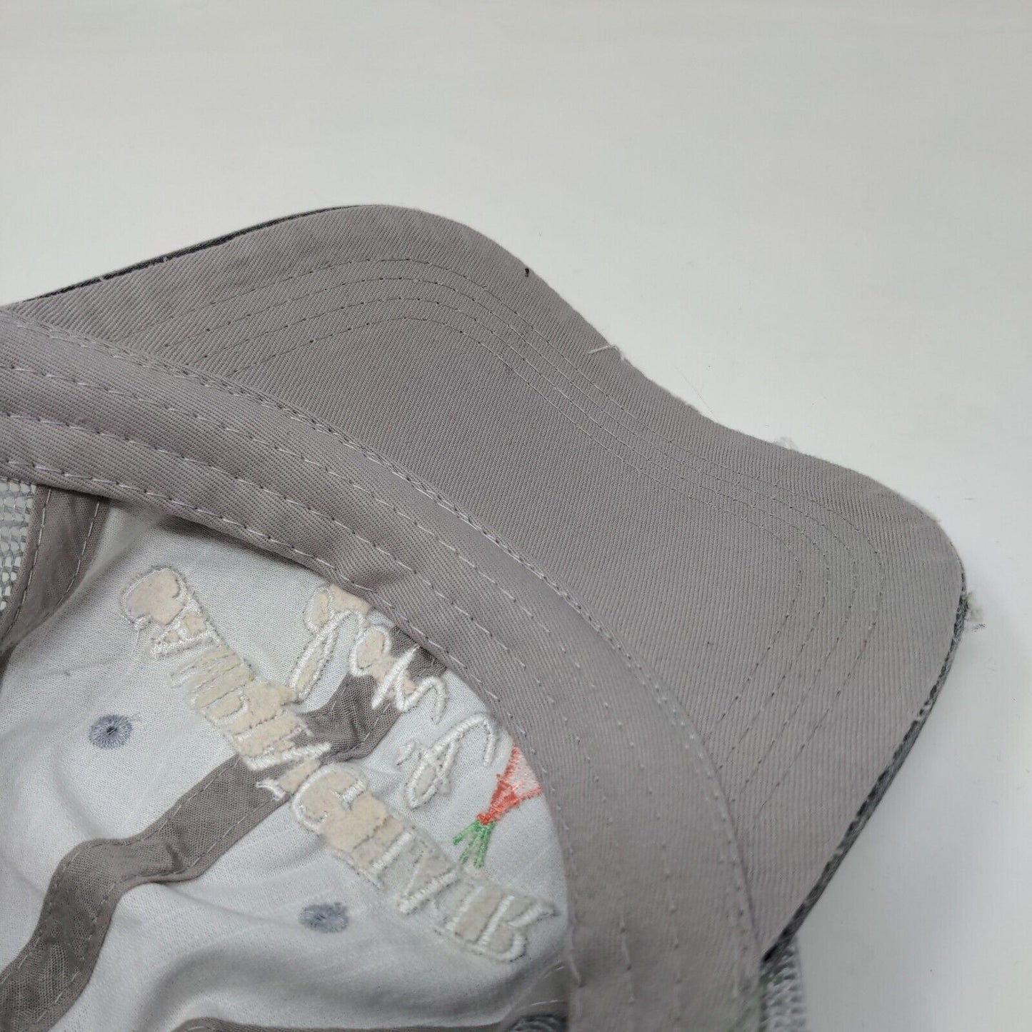 Katydid Women's Strapback Mesh Back Hat Gray Camping Hair Embroidered Logo