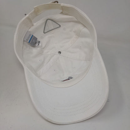 Columbia PFG Men's Strapback Hat White Size O/S Embroidered Swordfish Logo