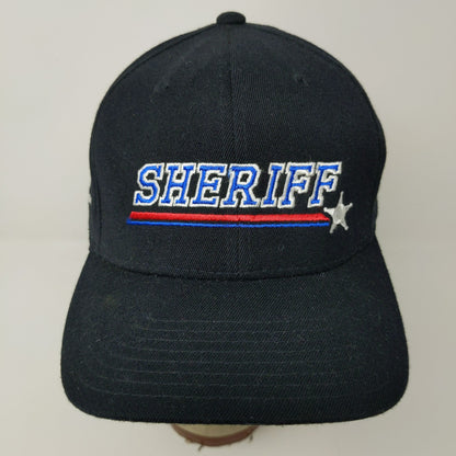 Flexfit 9/11 Memorial Sheriff Hat Patriotic American Flag Black Embroidered