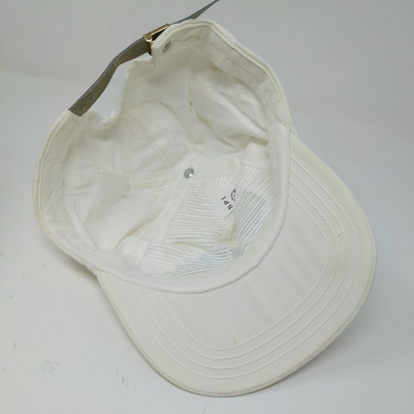 Vintage GM UAW Health & Safety Truck White Slideback Adjustable Hat Cap Men
