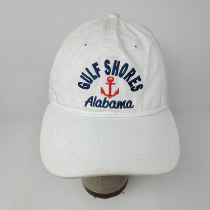 Surf Style Gulf Shores Alabama Strapback Hat White/Cream OSFM Embroidered