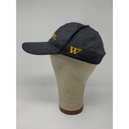 Warrior Custom Golf Slideback Hat Black Embroidered Logo Spell Out