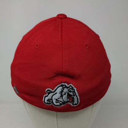 Pacific Headwear Men's Fitted Hat Red Size XS Embroidered W Bulldog Logos