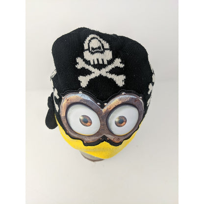 Kids Illumination Entertainment Minions Pirate Beanie Yellow & Black Hat