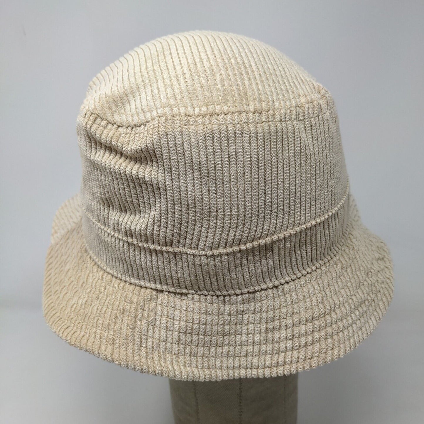 Spencer's Gifts Womens Bucket Hat Tan One Size Ribbed Polyester Embroidered Logo