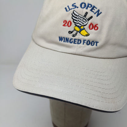 USGA Men's 2006 U.S. Open Winged Foot Slideback Hat Tan Adjustable Embroidered