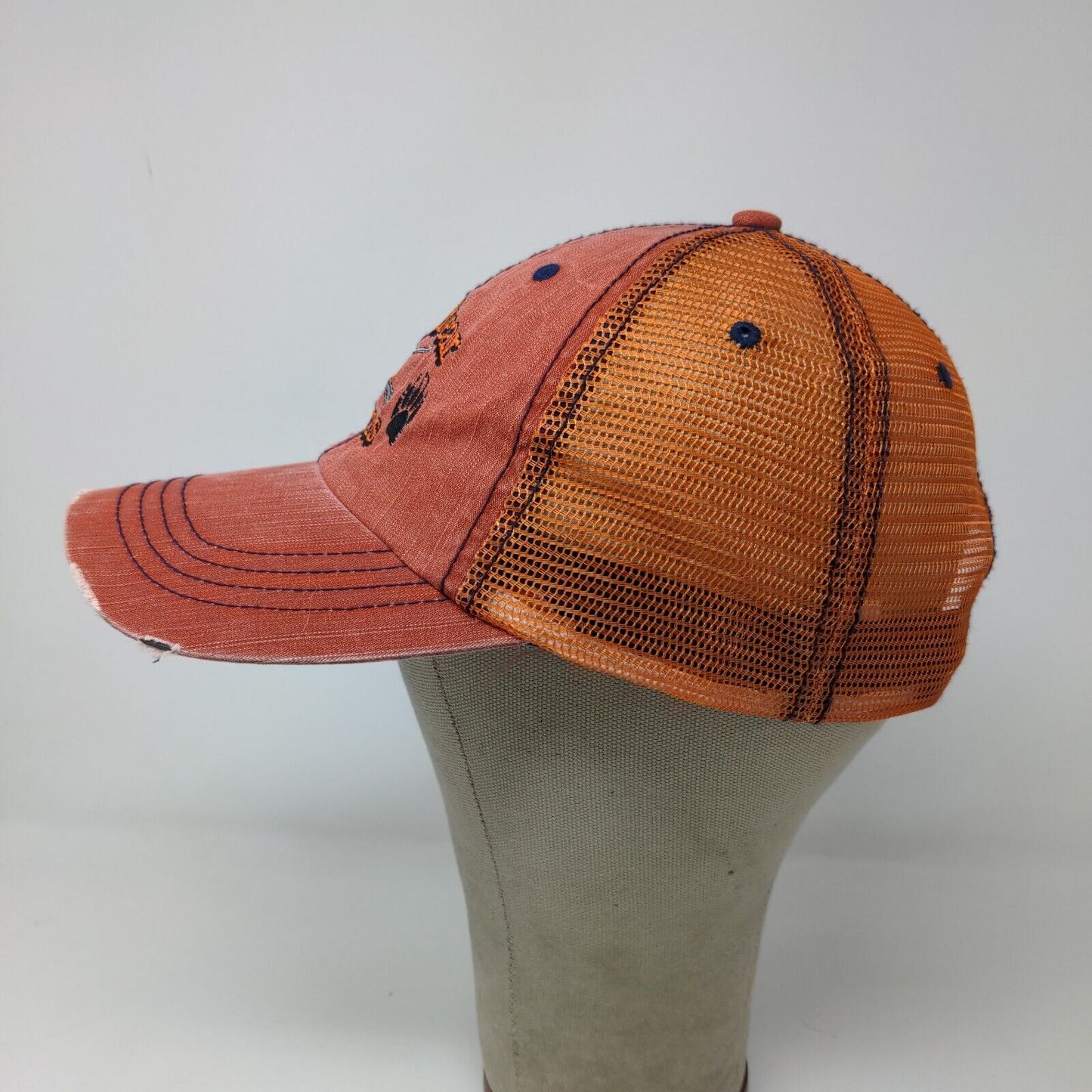 Two Bear Arms Men's Strapback Hat Orange OSFA Embroidered Logo