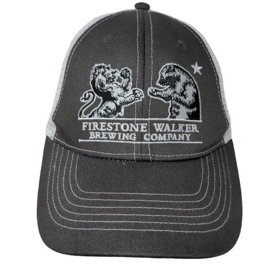 Firestone Walker Brewing Men's Snapback Mesh Back Hat Gray White Adjustable