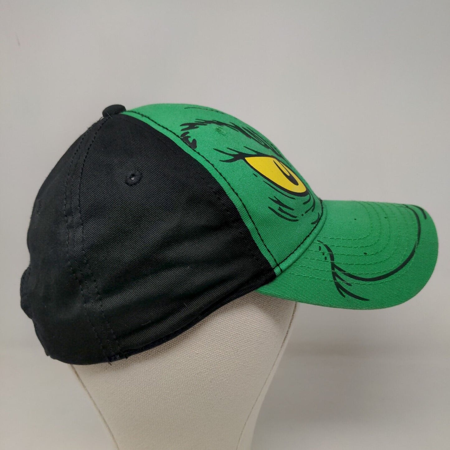 Dr. Seuss Men's Strapback Hat Green All Over Print The Grinch 100% Cotton