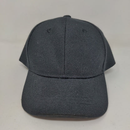 Unbranded Baby Strapback Hat Black Size Infant Blank 100% Polyester