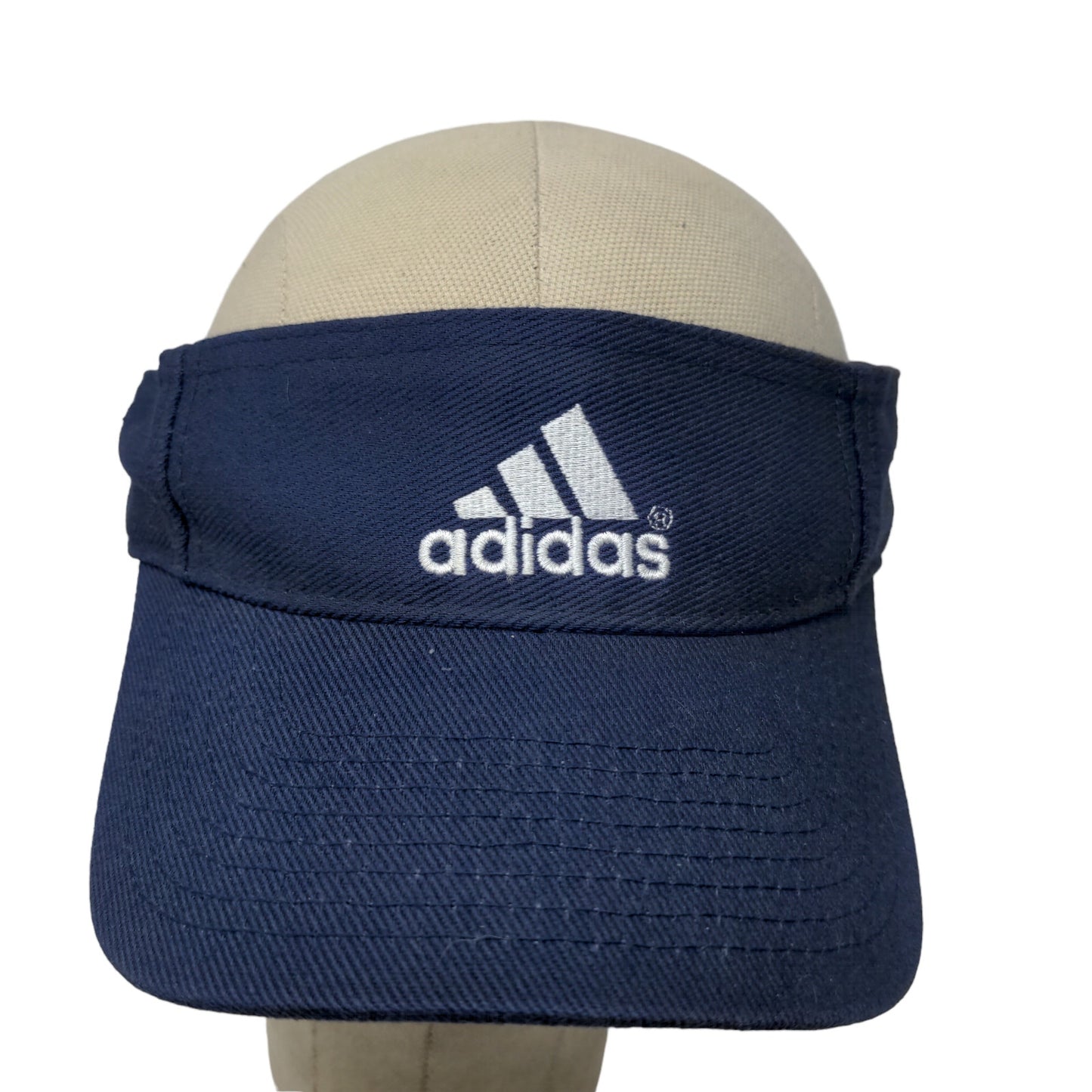 Adidas Men's Strapback Sun Visor Cap Hat Blue Adjustable Embroidered Logo