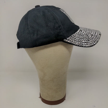 Horseshoe Studded Black Baseball Hat Cap Slide Back Adjustable Horse Logo