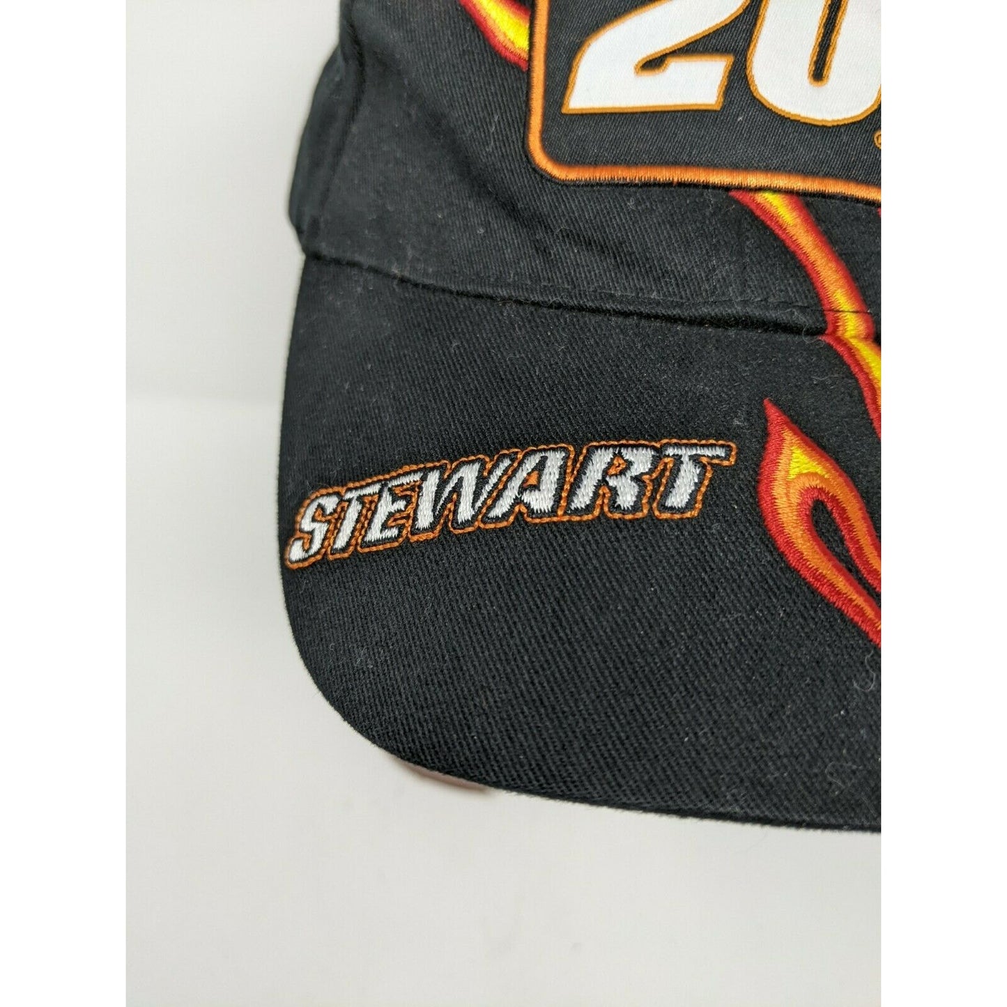 Tony Stewart #20 Strapback Hat Embroidered Flames Winners Circle NASCAR