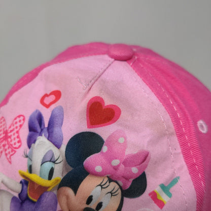 Disney Girl's Strapback Hat Pink Size OS Graphic Daisy Duck Minnie Mouse Logo