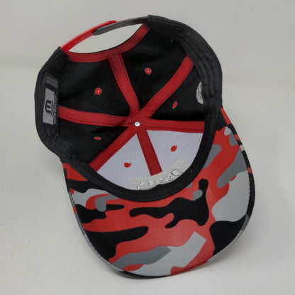 Melonwear Men's Snapback Hat Black Red Camo Adjustable Cincinnati Reds Logo