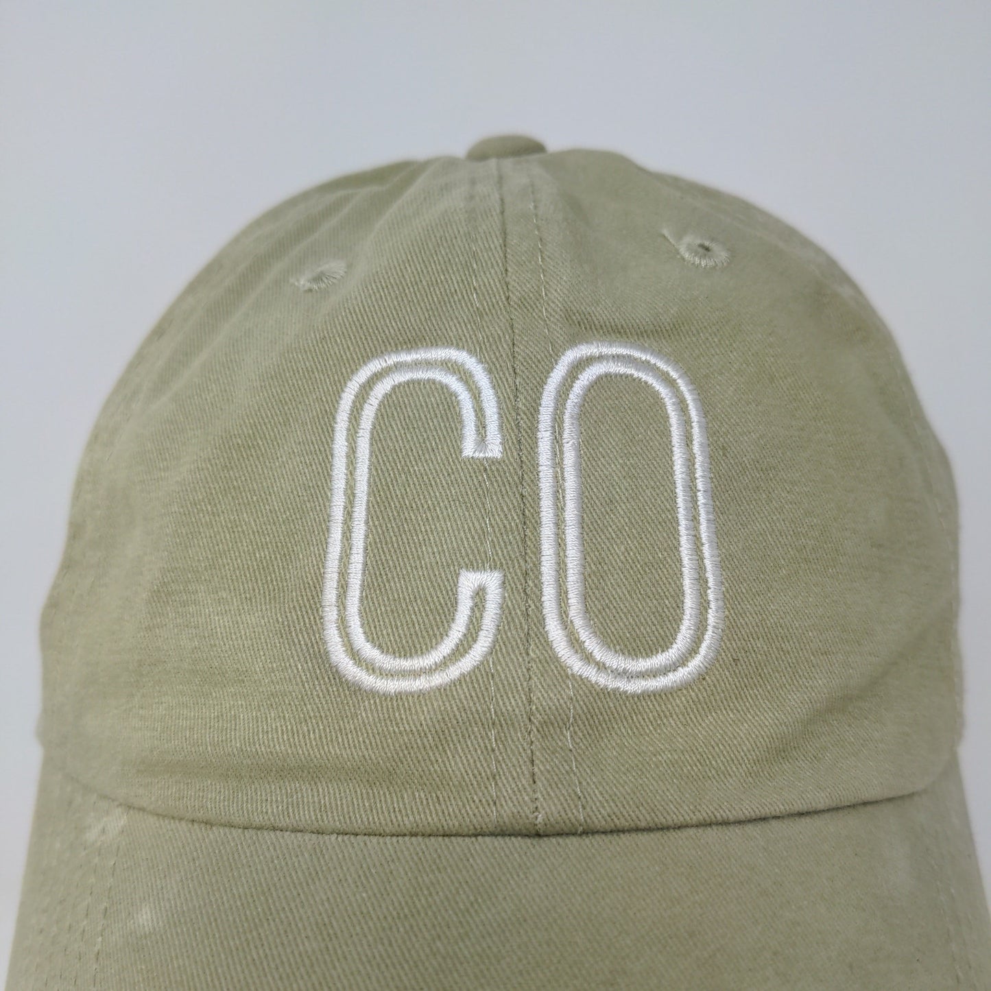 Port Authority Slideback Hat Embroidered CO Logo Green 100% Cotton