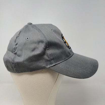 Unbranded Men's Strapback Hat Gray Adjustable 100% Cotton Embroidered P Logo