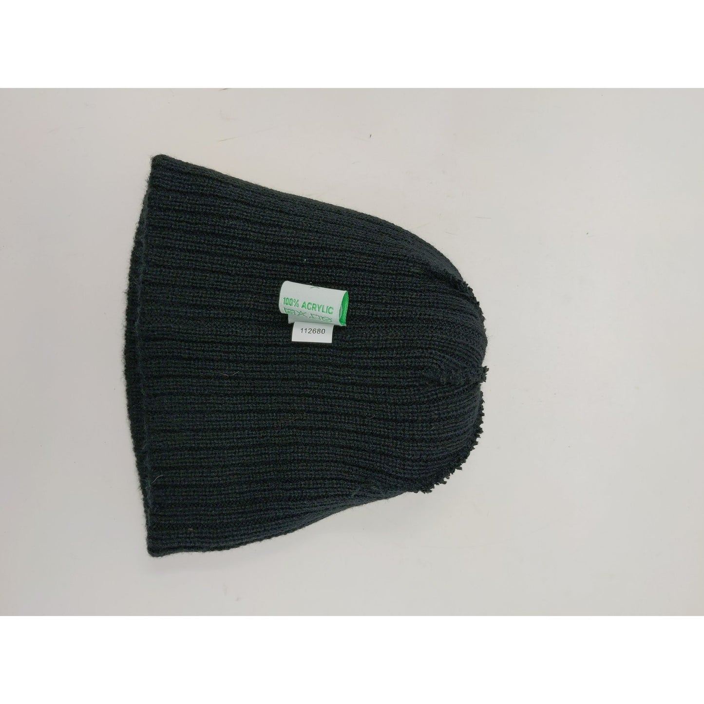 Made With Love Ireland Beanie Hat Green Shiny Pom Pom Black Knit Acrylic