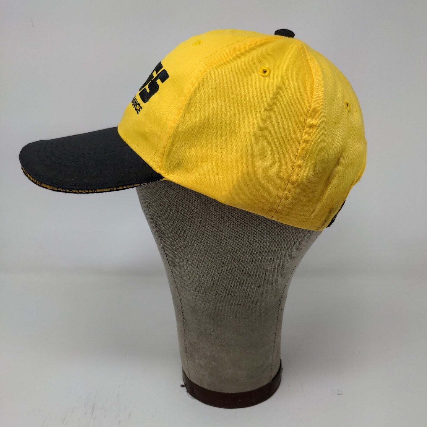 JEGS High Performance Strapback Hat Black Yellow Adjustable Embroidered Logo