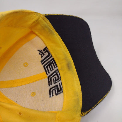 Jegs High Performance Mens Strapback Hat Yellow Black Embroidered Logo