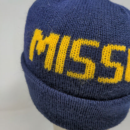 Unbranded Men's Missouri Tigers Knit Beanie Hat Cap Blue OSFA Spell Out