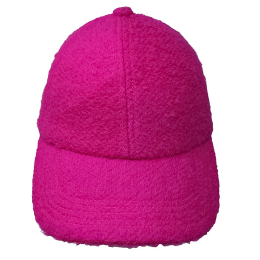 GAP Women's Slideback Fuzzy Hat Pink Wool Blend Adjustable Blank