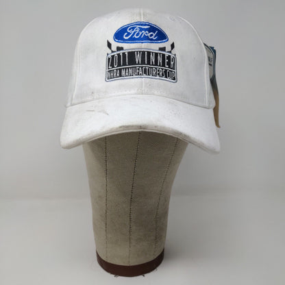 Ford Mens 2011 NHRA Manufacturers Cup White Adjustable Strapback Embroidered