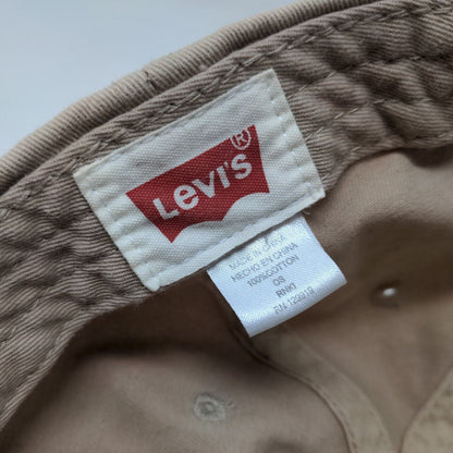 Levi's Men's Snapback Hat Tan Size OS Embroidered Logo 100% Cotton
