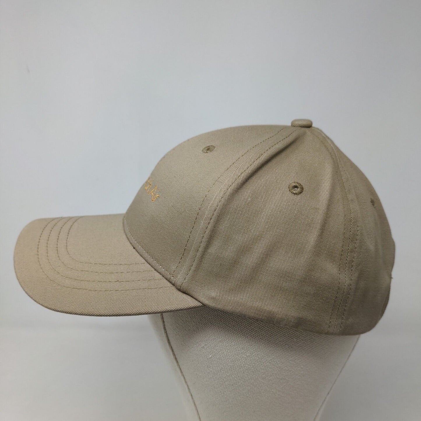 Lands' End Men's Strapback Hat Tan Size OS Embroidered Hopscotch Air Logo