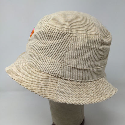 Spencer's Gifts Womens Bucket Hat Tan One Size Ribbed Polyester Embroidered Logo