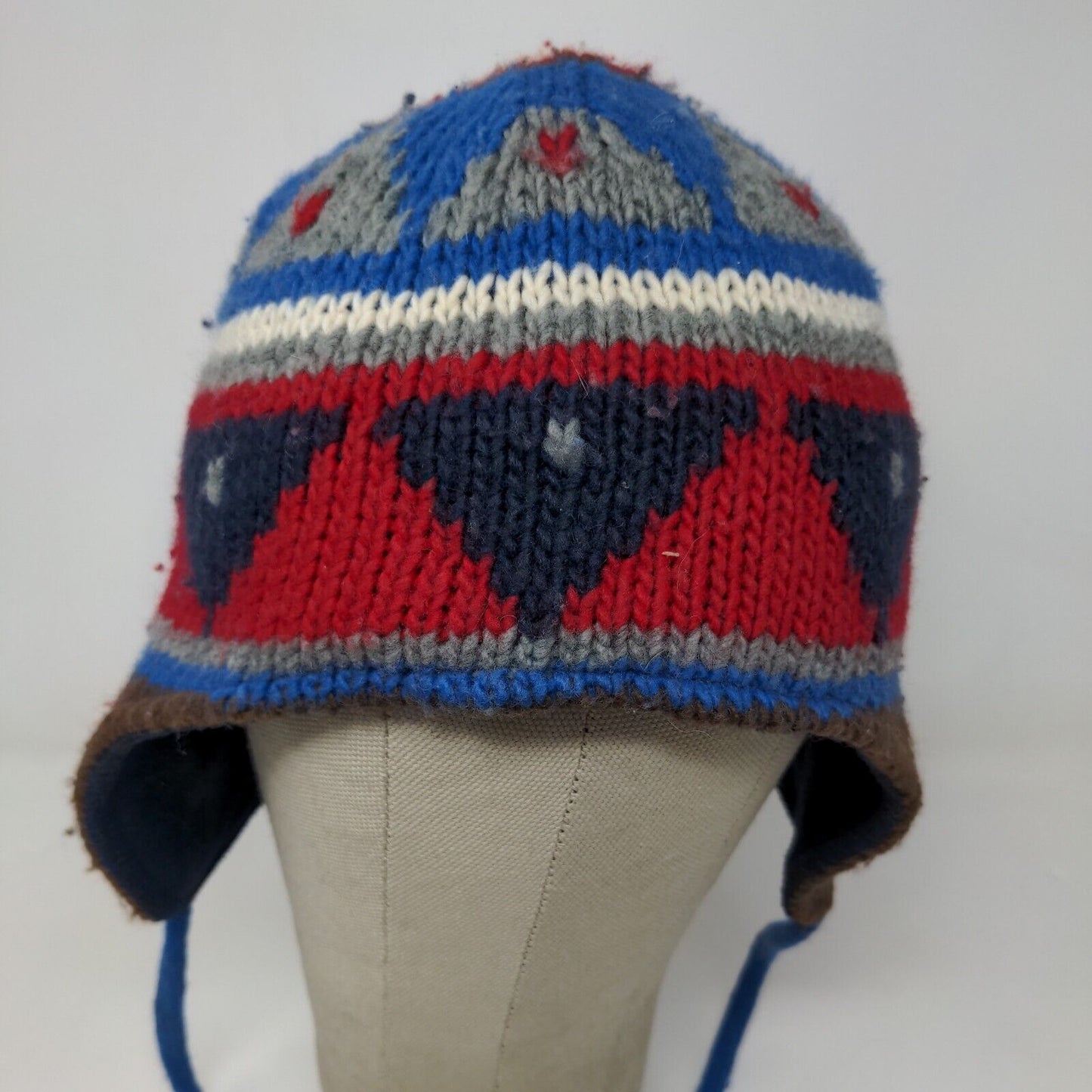 American Eagle Men's Knit Multi Wool Blend Beanie Hat Ear Flaps