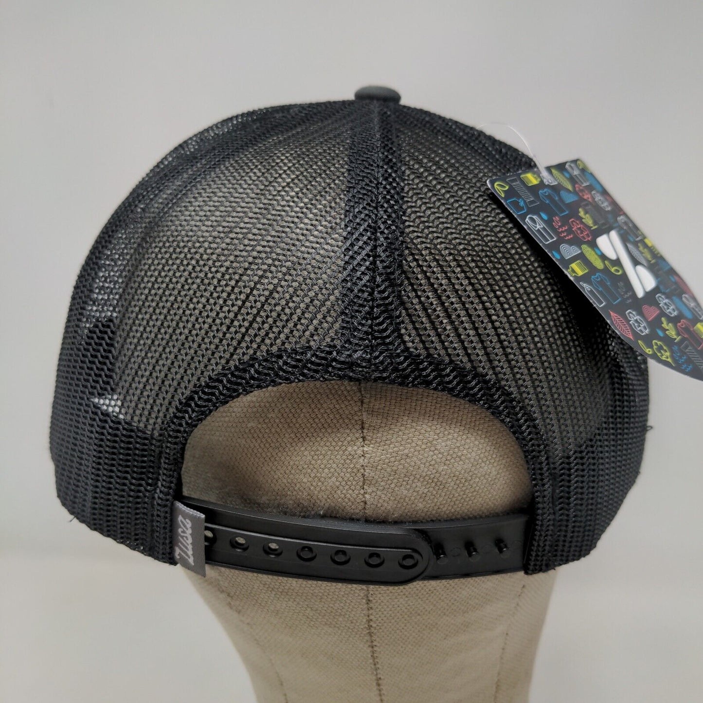 International Feed Men's Mesh Back Snapback Hat Black Embroidered Logo W/Tags