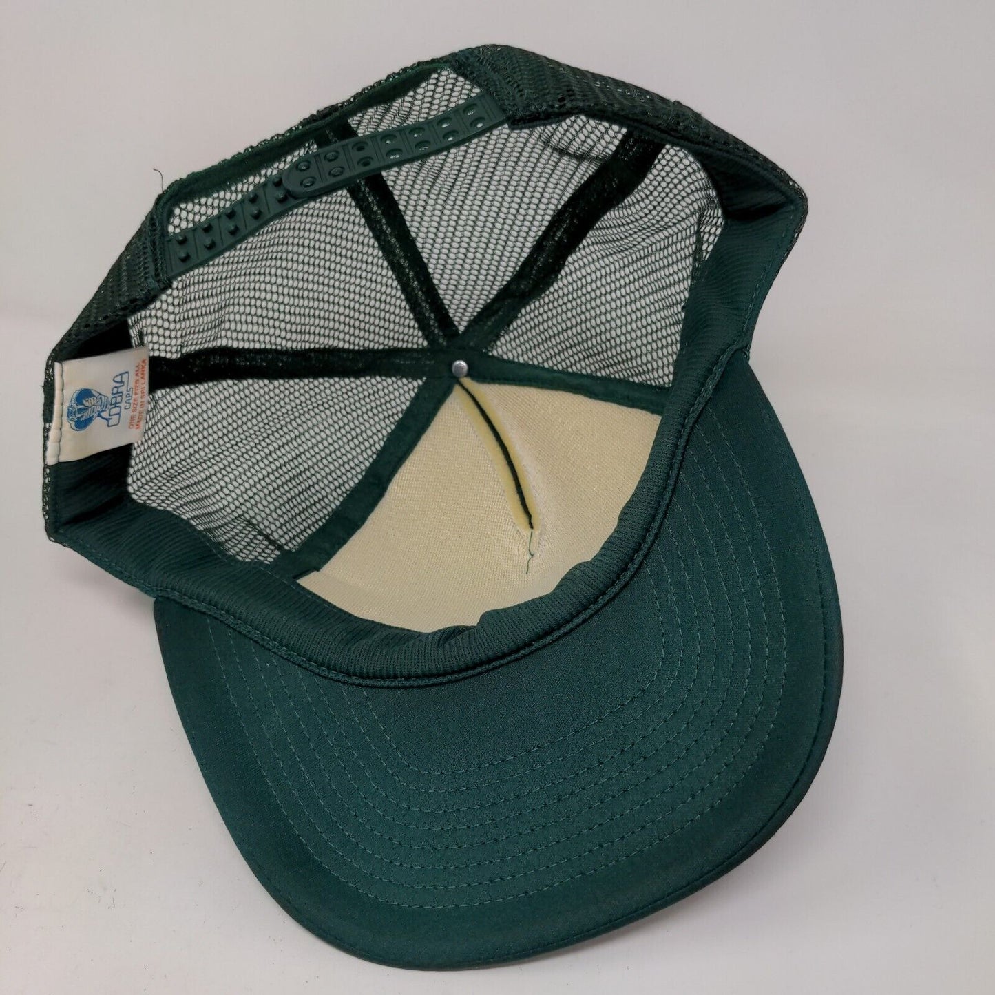 Cobra Caps Men's Snapback Mesh Back Hat Green Size OSFA Happy Travelers Logo