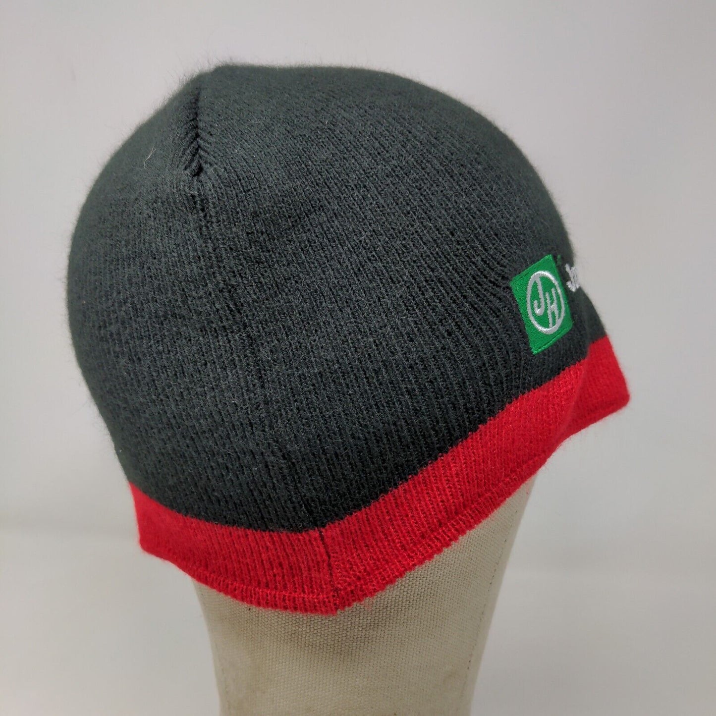 James Hardie Men's Knit Beanie Hat Cap Black Embroidered Logo