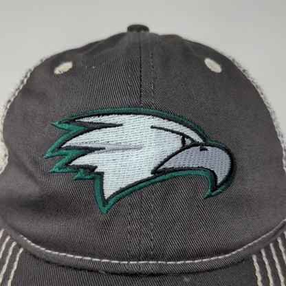 BSN Sports Team Work ZEF Eagle Bird Logo Gray White Strap Back Hat Cap One Size