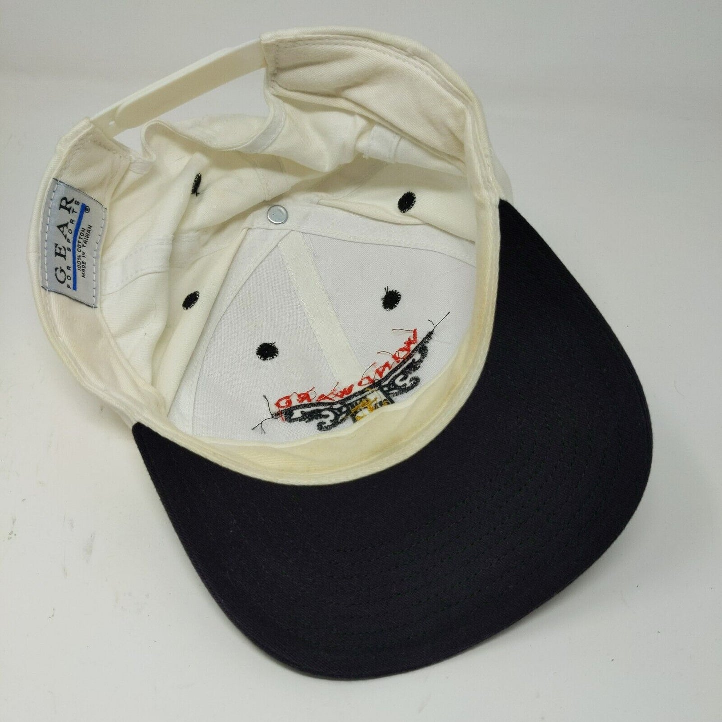 Gear for Sports Windward Snapback Hat Black White Adjustable Embroidered Logo
