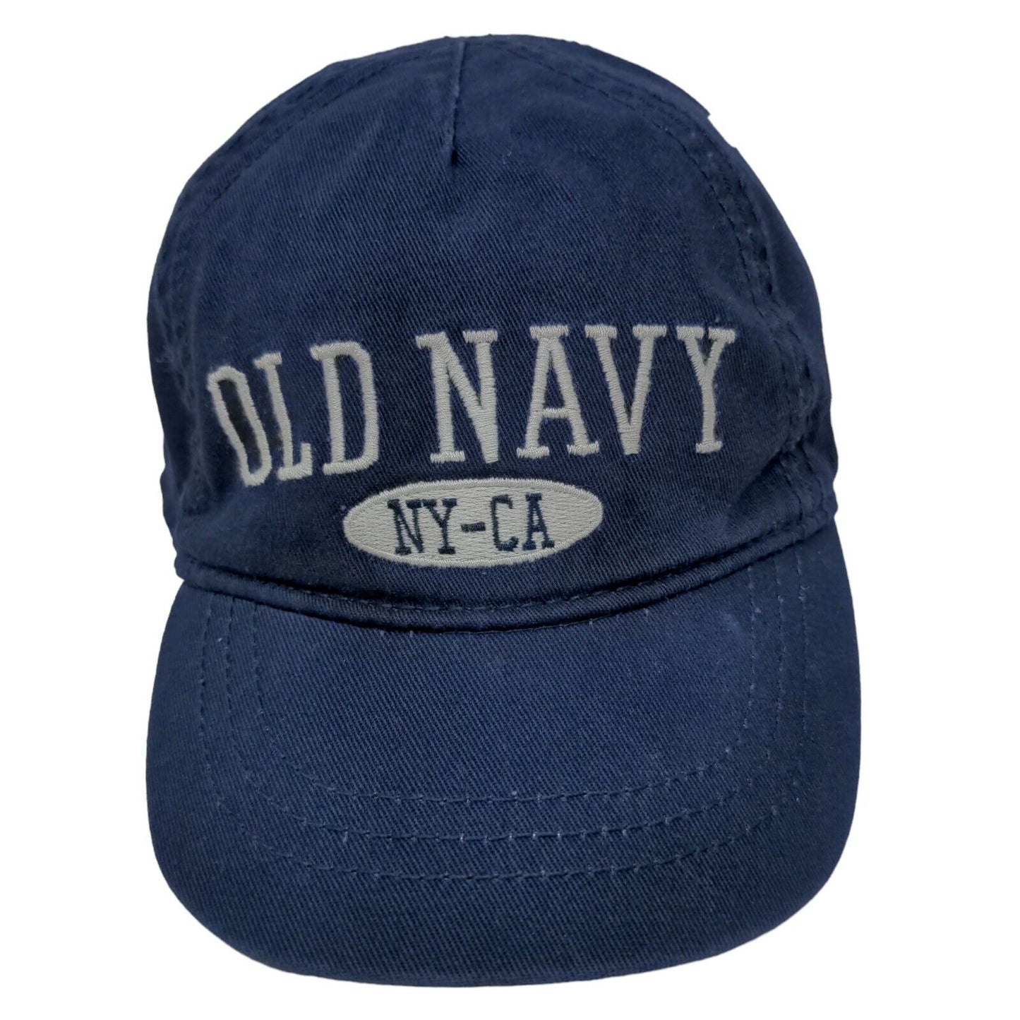 Old Navy Boy's Stretchy Hat Blue Size Small Embroidered Logo 100% Cotton