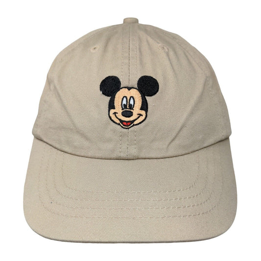 Disney Boy's Strapback Hat Tan Adjustable Embroidered Mickey Mouse Logo