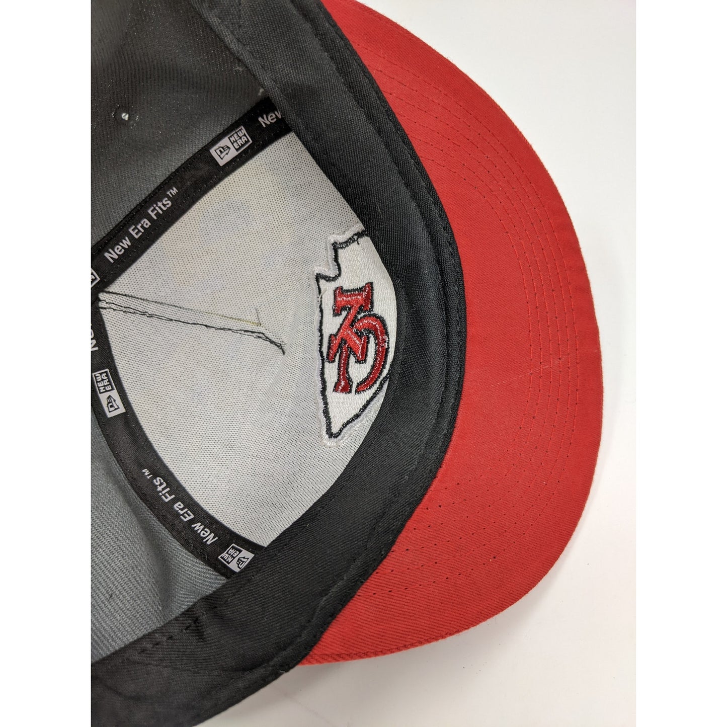 New Era 9Fifty Snapback Hat NFL Kansas City Chiefs Hat Red & Grey Embroidered