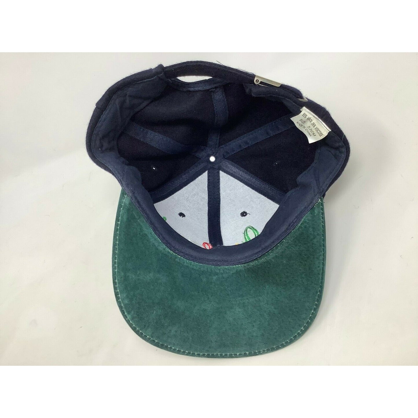 Ireland Hat Slideback 65% Wool Size 57CM Adjustable Green Blue
