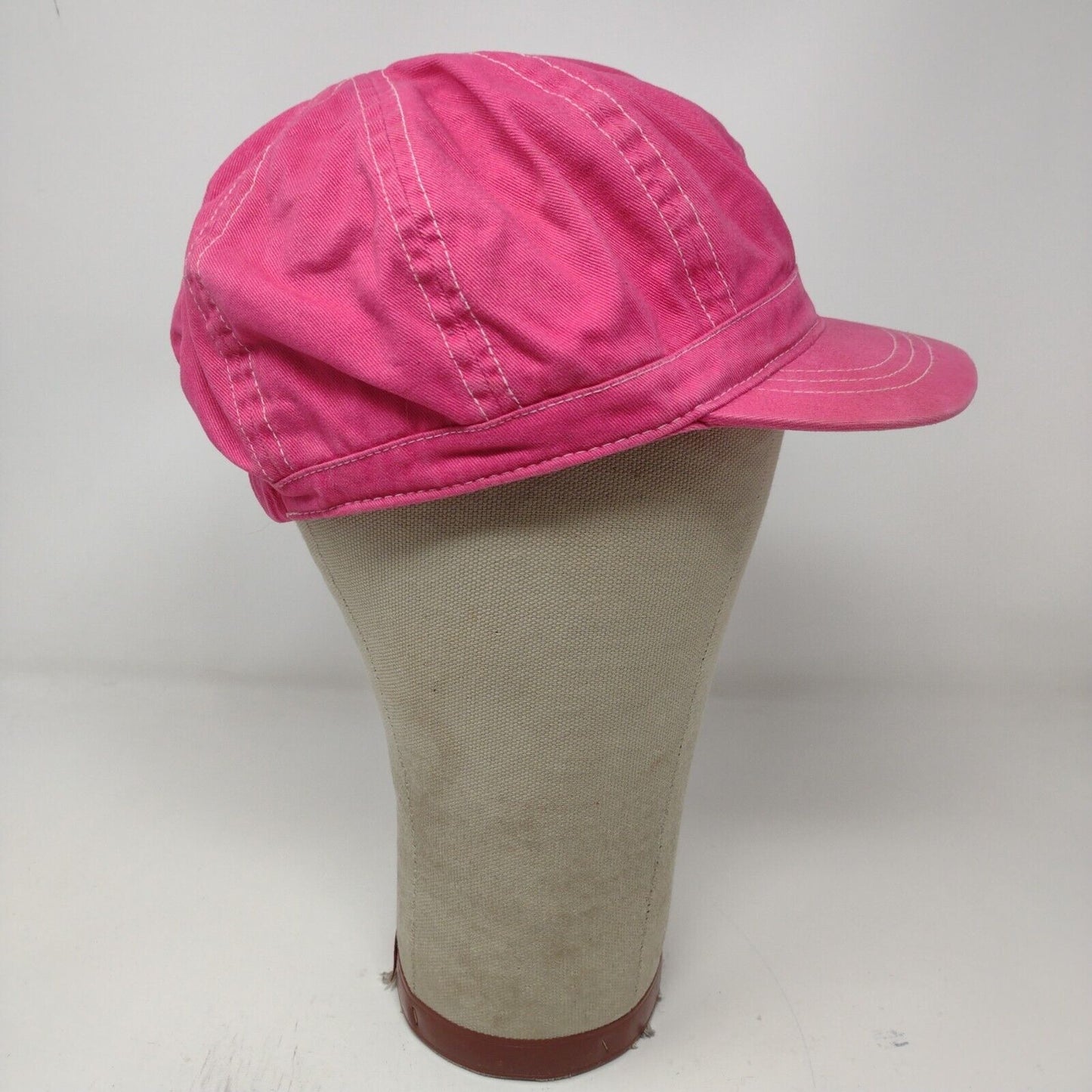 Place Girls Peace Symbol Beret Hat Cap Lid Pink 7-8 Youth Embroidered Logo