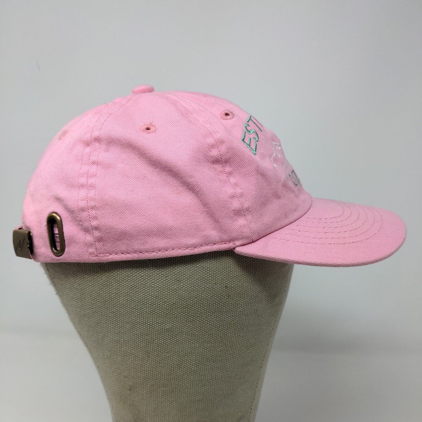 Estes Park Hat Colorado Men's Slideback Hat Pink OSFM Embroidered Logo