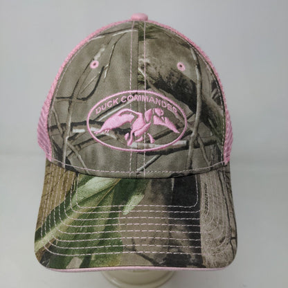 The Game Women's Duck Commander Pink Green Camo Hat Strapback Embroidered Logo