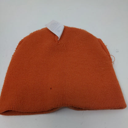Yupoong Men's Knit Beanie Hat Orange Chicago Bears Embroidered Logo