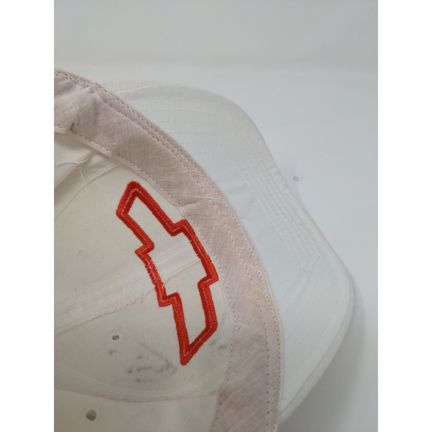 Raceshop Chevrolet Chevy Snapback Hat Adjustable White Autographed