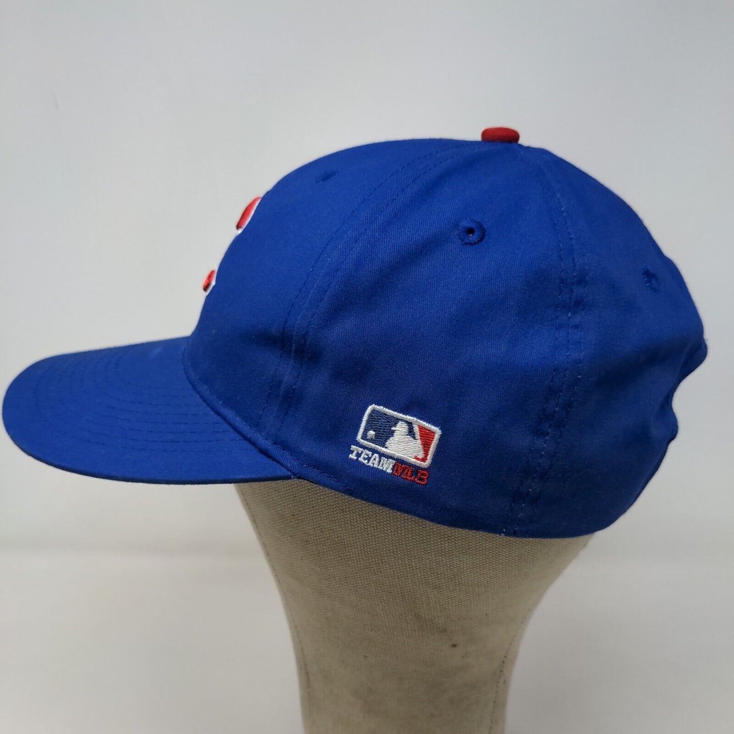 Team MLB Men's Chicago Cubs Strapback Hat Blue OSFM Embroidered Logo