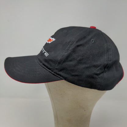 Corvette Men's Slideback Hat Black Embroidered Logo 100% Cotton