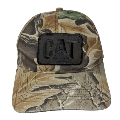 Daystone Men's Snapback Hat Brown Camo CAT Caterpillar Embroidered Logo