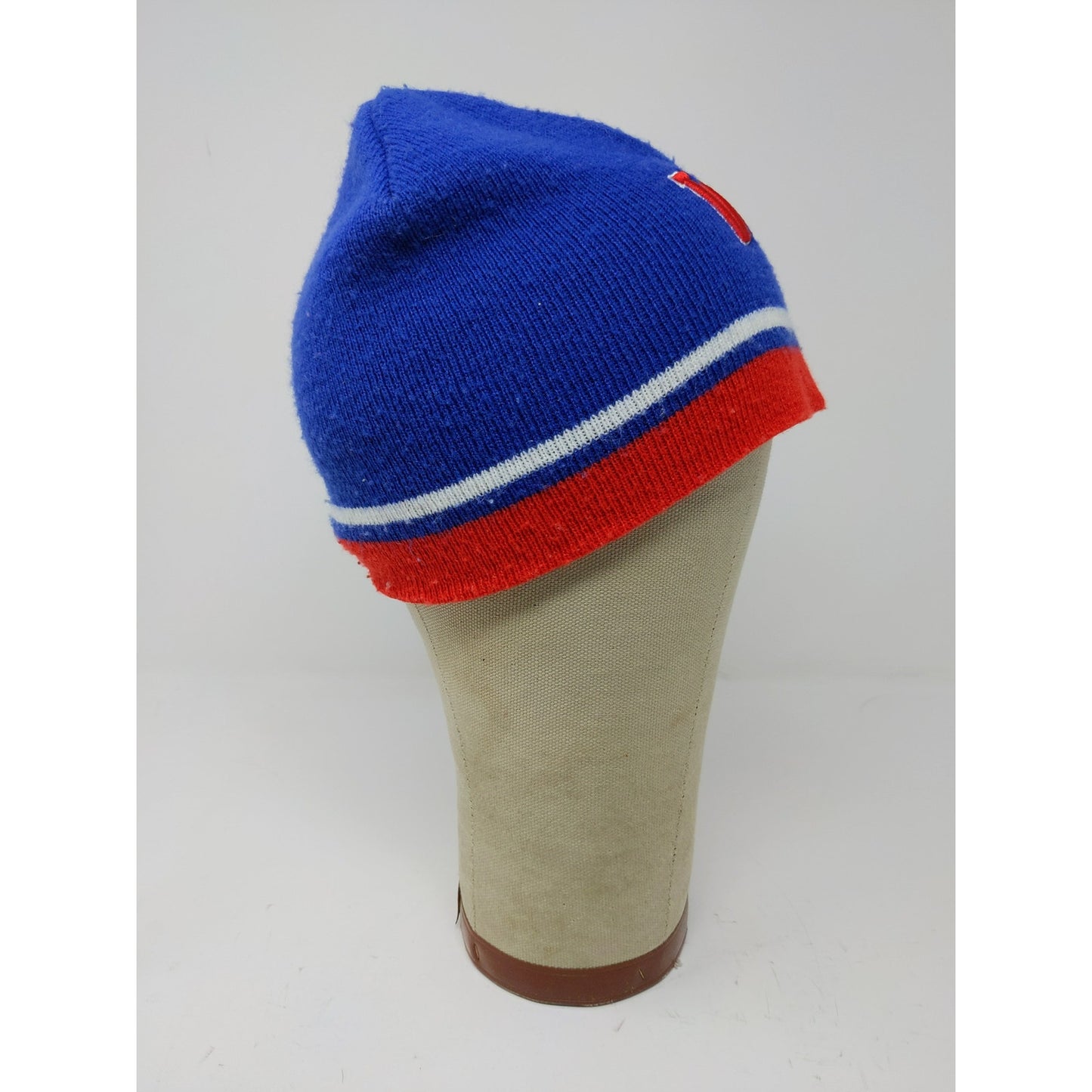 PrepGear Beanie Hat 100% Acrylic Red White Blue Embroidered WB Logo